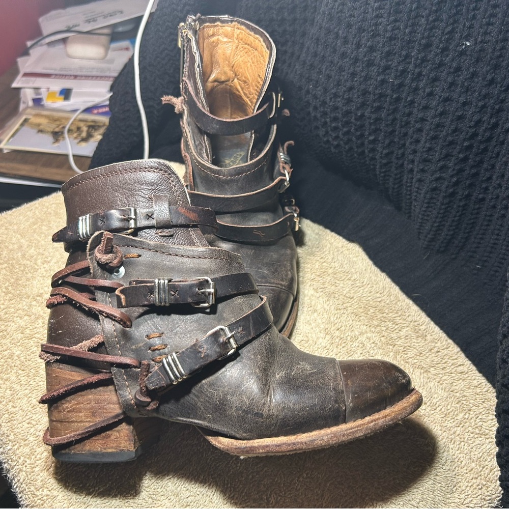 Stylish Brown Leather Ankle Boots